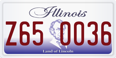 IL license plate Z650036