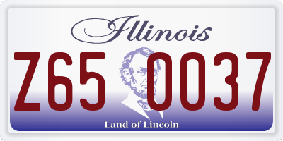 IL license plate Z650037