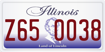 IL license plate Z650038