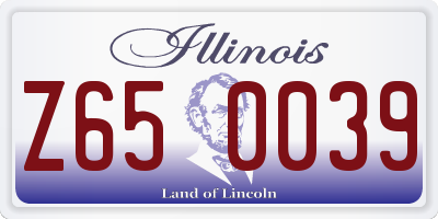 IL license plate Z650039