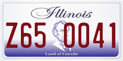 IL license plate Z650041