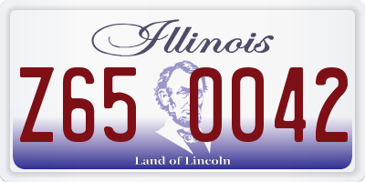 IL license plate Z650042