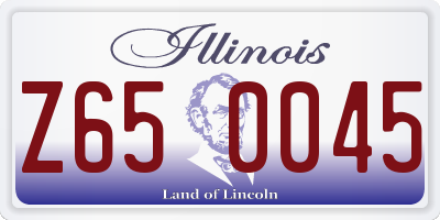 IL license plate Z650045