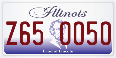 IL license plate Z650050