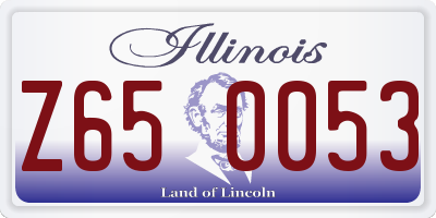 IL license plate Z650053