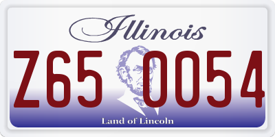 IL license plate Z650054