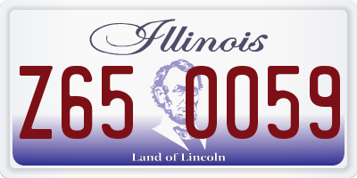 IL license plate Z650059