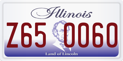 IL license plate Z650060