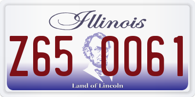 IL license plate Z650061