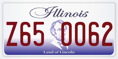 IL license plate Z650062