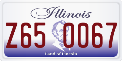 IL license plate Z650067
