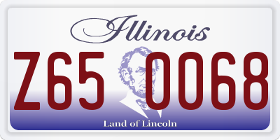 IL license plate Z650068