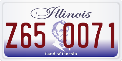 IL license plate Z650071