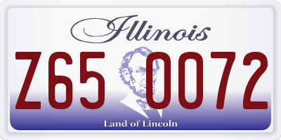 IL license plate Z650072
