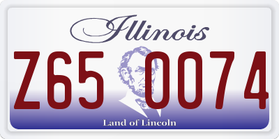 IL license plate Z650074