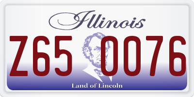 IL license plate Z650076