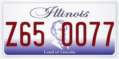 IL license plate Z650077