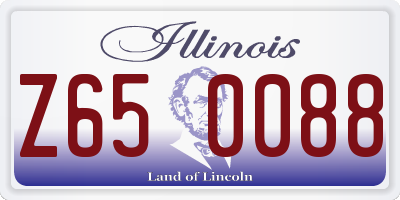 IL license plate Z650088