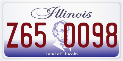 IL license plate Z650098