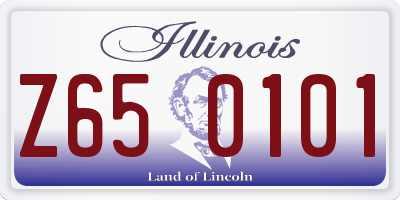 IL license plate Z650101