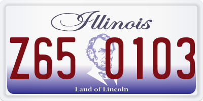 IL license plate Z650103