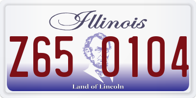 IL license plate Z650104