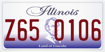 IL license plate Z650106