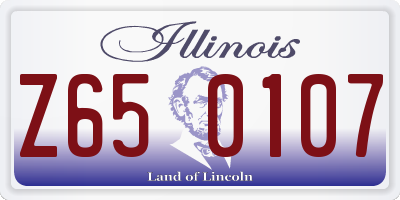 IL license plate Z650107