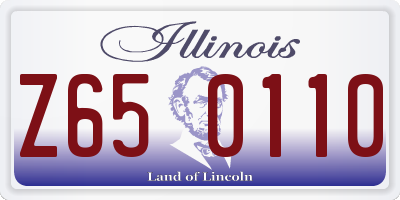 IL license plate Z650110