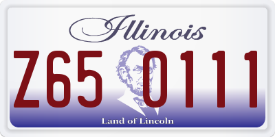 IL license plate Z650111