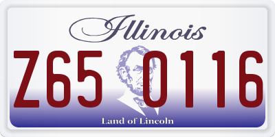 IL license plate Z650116