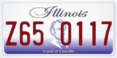 IL license plate Z650117