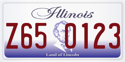 IL license plate Z650123