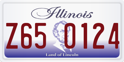 IL license plate Z650124