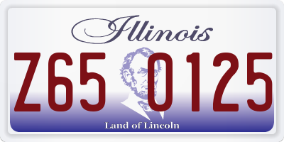 IL license plate Z650125