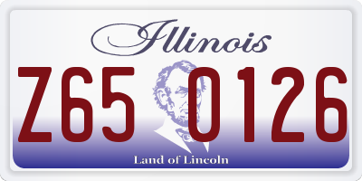 IL license plate Z650126