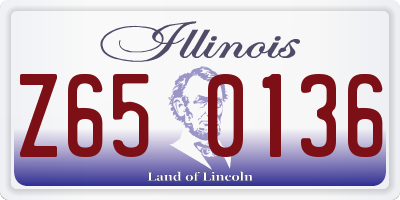IL license plate Z650136