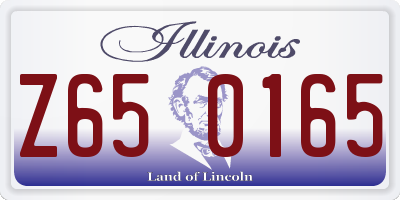 IL license plate Z650165