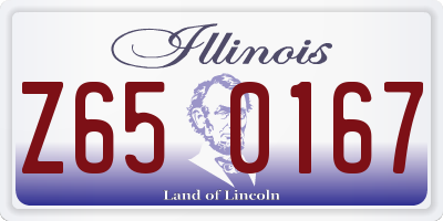 IL license plate Z650167