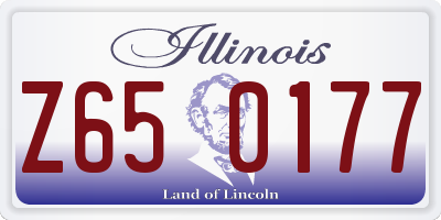 IL license plate Z650177