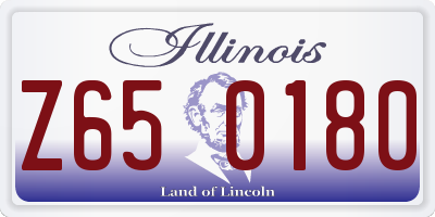 IL license plate Z650180
