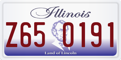 IL license plate Z650191