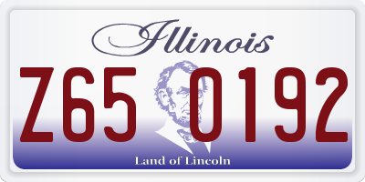 IL license plate Z650192