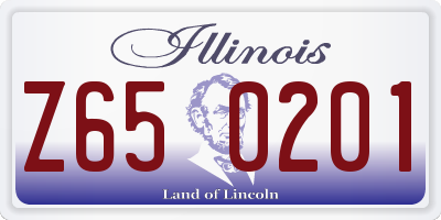 IL license plate Z650201
