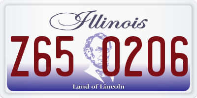 IL license plate Z650206