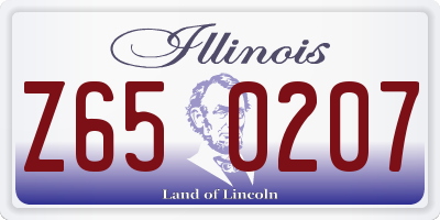 IL license plate Z650207