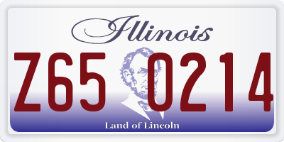 IL license plate Z650214