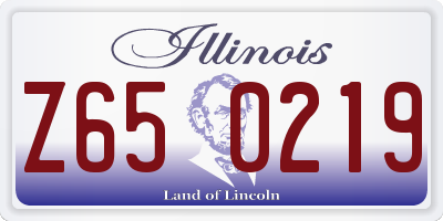 IL license plate Z650219