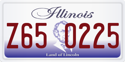 IL license plate Z650225