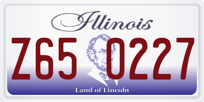 IL license plate Z650227